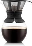 Bodum 34 oz Pour Over Coffee Maker, High-Heat Borosilicate Glass with Reusable Stainless Steel Filter and Black Band -...*