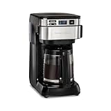 Hamilton Beach Programmable Coffee Maker, 12 Cups, Front Access Easy Fill, Pause & Serve, 3 Brewing Options, Black...