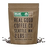 Real Good Coffee Company - Whole Bean Coffee - Organic Dark Roast Coffee Beans - 2 Pound Bag - 100% Whole Arabica Beans...*