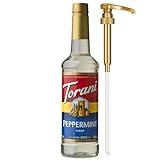 Torani Coffee Syrup, Peppermint Flavored Syrup for Drinks, Pump Included, 25.4 Fl Oz