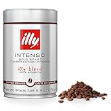 illy Whole Bean Coffee - Perfectly Roasted Whole Coffee Beans – Intenso Dark Roast - Warm Notes of Cocoa & Dried Fruit...