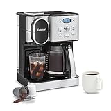 Cuisinart Coffee Maker, 12-Cup Glass Carafe, Automatic Hot & Iced Coffee Maker, Single Server Brewer, Stainless Steel,...