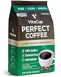 VitaCup Perfect Low Acid Coffee Beans, USDA Organic & Fair Trade, Mycotoxin Free, Dark Roast Guatemala Single Origin,...