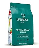 Lifeboost Coffee Ground Medium Roast Coffee - Low Acid Single Origin USDA Organic Coffee - Non-GMO Ground Coffee Third...