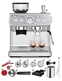 Gevi Espresso Machine 20 Bar With Grinder & Steam Wand – All in One Espresso Maker & Espresso Machine with Grinder for...