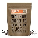 Real Good Coffee Co - Whole Bean Coffee - 2 Pound Bag - Breakfast Blend Light Roast Coffee - Fresh Coffee Beans Roasted...*