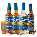 Torani Syrup Variety Packs, Sugar Free Coffee Favorites, 25.4 fl oz Bottle (Pack of 4)