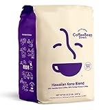 Coffee Bean Direct Hawaiian Kona Blend Coffee, Light Roast, Whole Bean, 5 Pound*