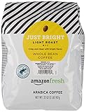 Amazon Fresh, Just Bright Whole Bean Coffee Light Roast, 32 Oz