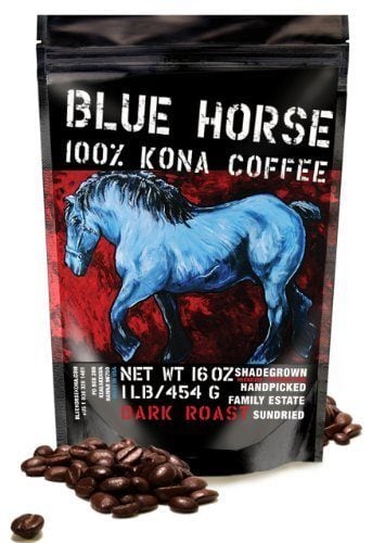 Blue Horse Kona Coffee, Dark Roast Whole Beam - Coffee Maker